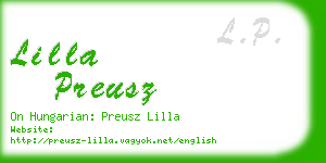 lilla preusz business card